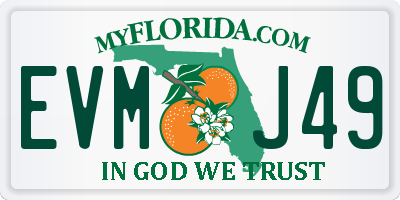 FL license plate EVMJ49