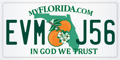 FL license plate EVMJ56