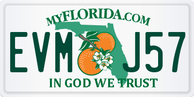 FL license plate EVMJ57