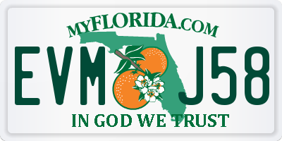 FL license plate EVMJ58