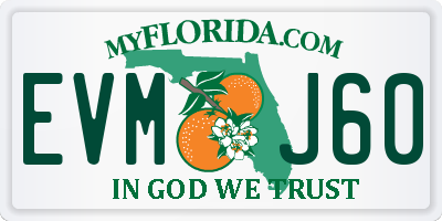 FL license plate EVMJ60