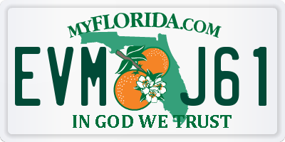 FL license plate EVMJ61