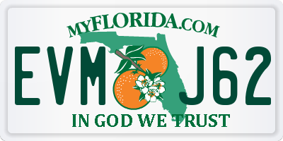 FL license plate EVMJ62