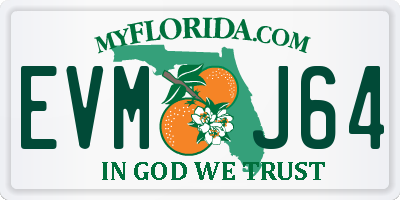 FL license plate EVMJ64