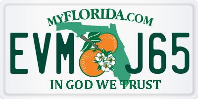 FL license plate EVMJ65