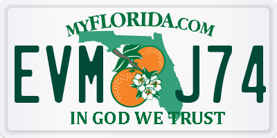 FL license plate EVMJ74