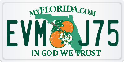 FL license plate EVMJ75