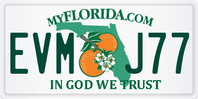 FL license plate EVMJ77