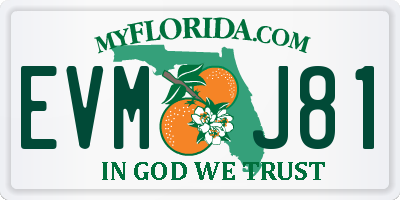 FL license plate EVMJ81