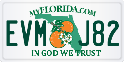 FL license plate EVMJ82