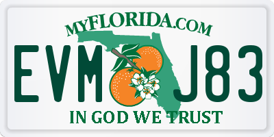 FL license plate EVMJ83