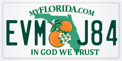 FL license plate EVMJ84