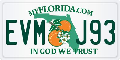 FL license plate EVMJ93