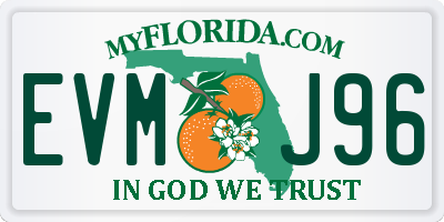 FL license plate EVMJ96