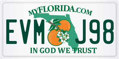FL license plate EVMJ98