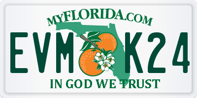 FL license plate EVMK24