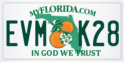 FL license plate EVMK28