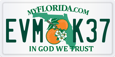 FL license plate EVMK37