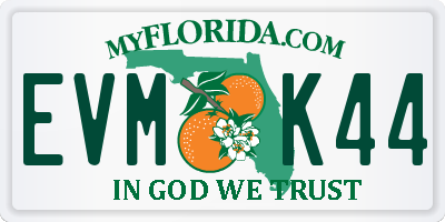 FL license plate EVMK44