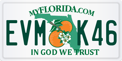 FL license plate EVMK46
