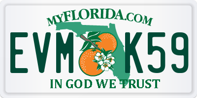 FL license plate EVMK59