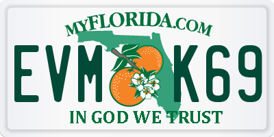FL license plate EVMK69