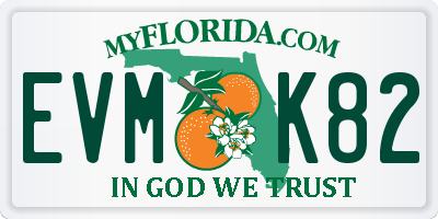 FL license plate EVMK82