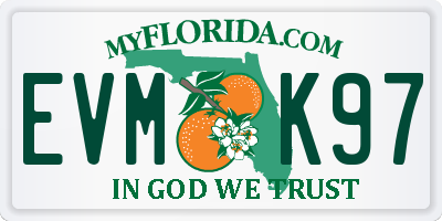 FL license plate EVMK97