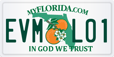 FL license plate EVML01
