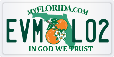 FL license plate EVML02