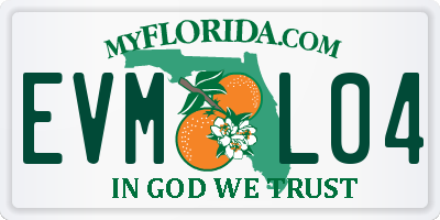 FL license plate EVML04