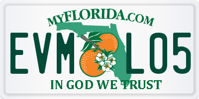 FL license plate EVML05