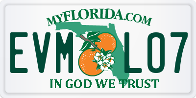 FL license plate EVML07