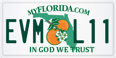 FL license plate EVML11