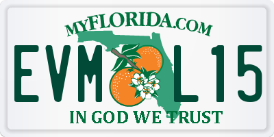 FL license plate EVML15