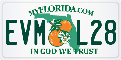 FL license plate EVML28