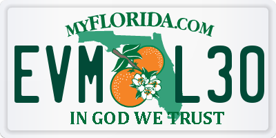 FL license plate EVML30