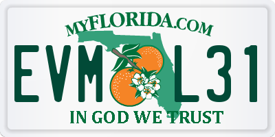 FL license plate EVML31