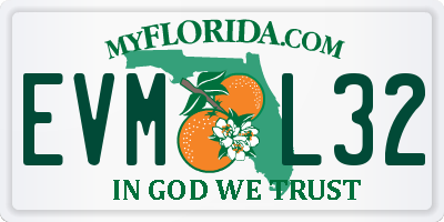 FL license plate EVML32