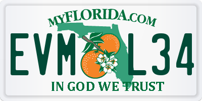FL license plate EVML34