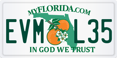 FL license plate EVML35