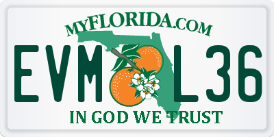 FL license plate EVML36