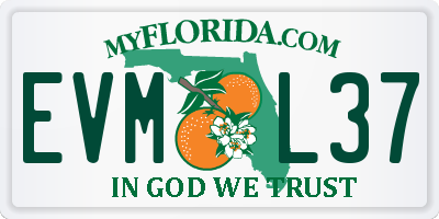 FL license plate EVML37