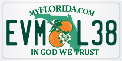 FL license plate EVML38