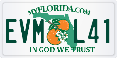 FL license plate EVML41