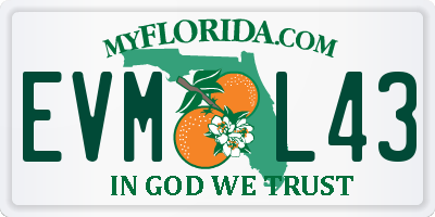 FL license plate EVML43