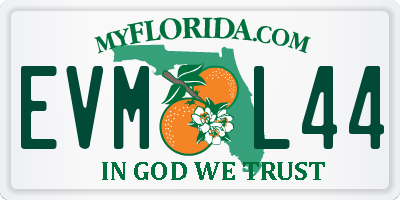 FL license plate EVML44