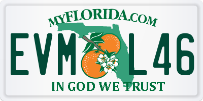 FL license plate EVML46