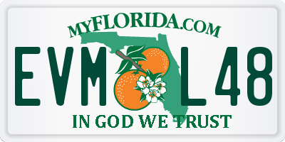 FL license plate EVML48
