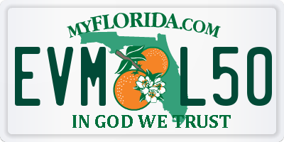 FL license plate EVML50